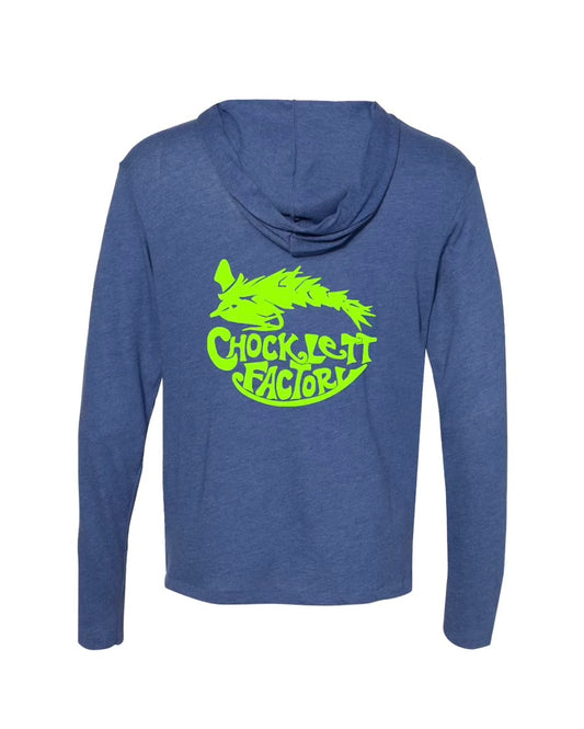 Chocklett Factory Vintage Lightweight Hooded Pullover (Blue)