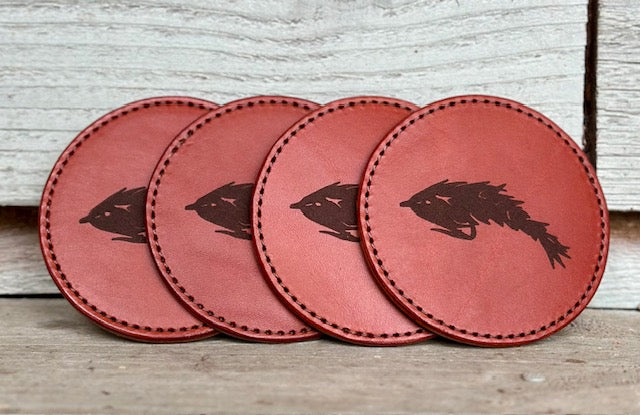 Leather “Change Your Game” Coasters